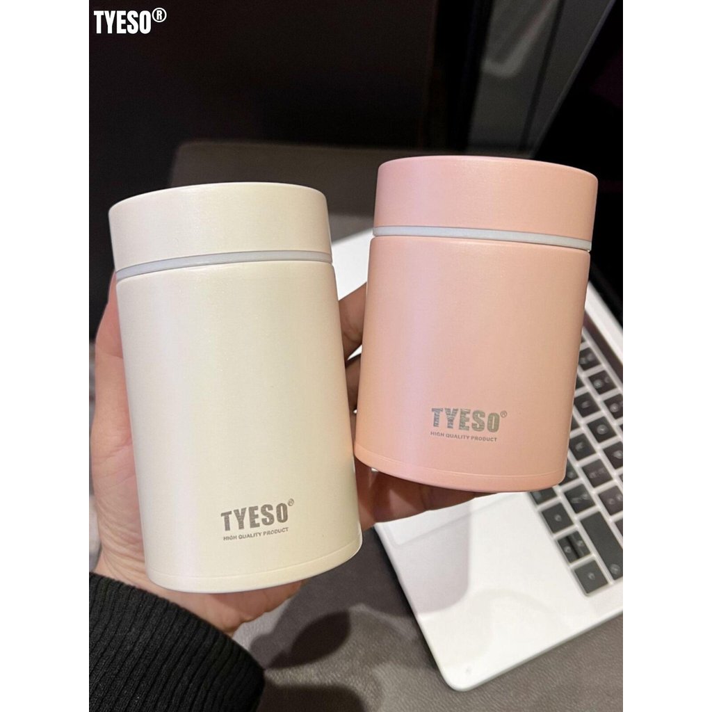 แก้วเหล้า แก้วเก็บความเย็น Tyeso tyeso ถ้วยเก็บความร้อนขนาดเล็กสําหรับเด็กผู้หญิงถ้วยพกพาขนาดเล็กถ้ว