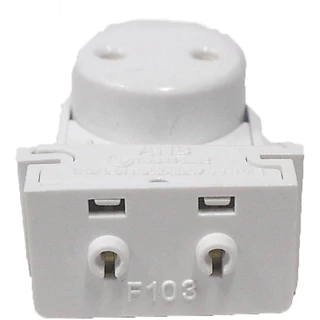 (แพ๊ค 2 ชิ้น) ANB ขั้วรับ หลอด T8 ทรงหน้าจั่ว มี มอก. (รุ่น F-107) 3A 250V (รหัสเก่า F103)