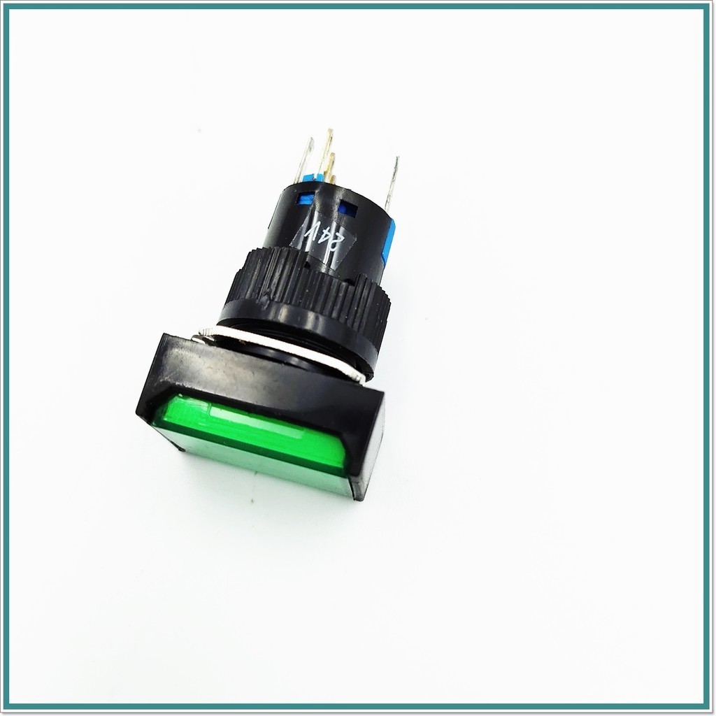 MODEL:LA16J-11D PUSHLAMP16MM.,สวิตซ์ปุ่มกดมีแลมป์สี่เหลี่ยมผืนผ้า16มิล,1NO 1NO กดติดปล่อยดับ 12V,24V