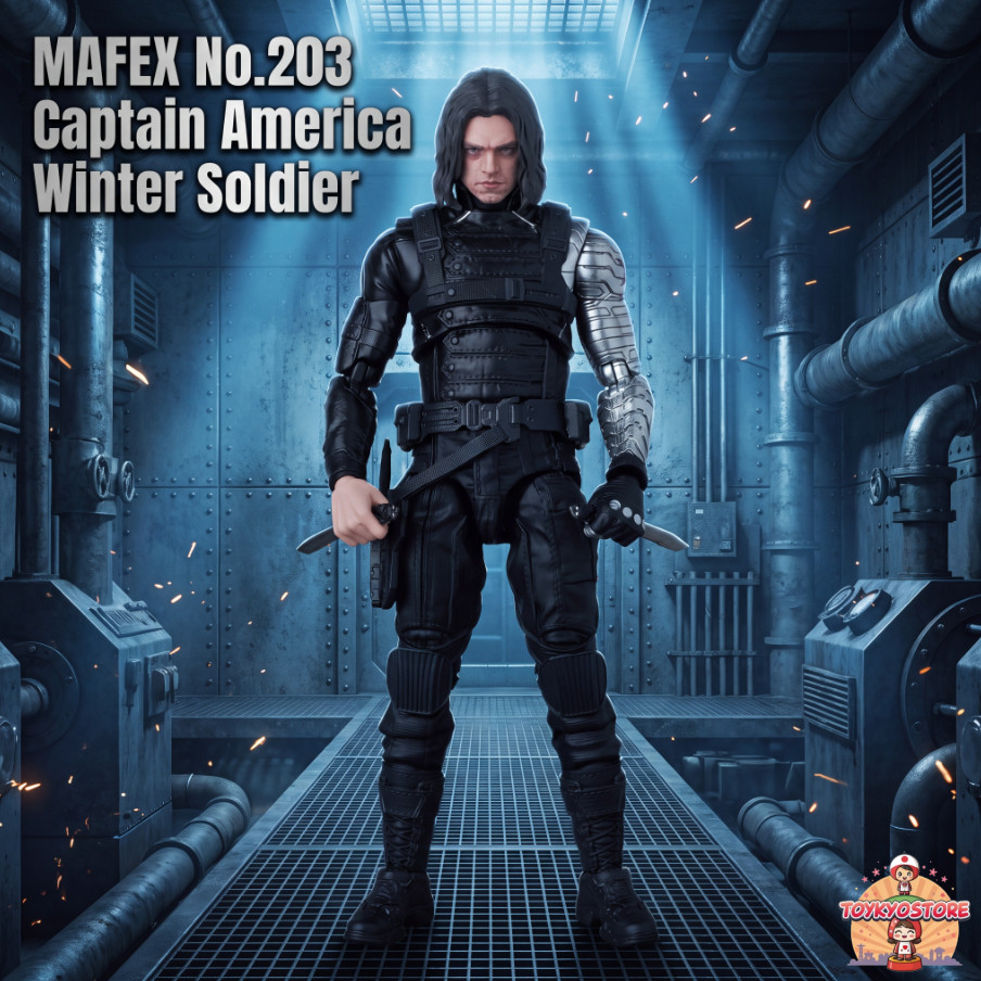 Medicom Toy MAFEX No.203 Captain America Winter Soldier Figure [Direct from Japan]