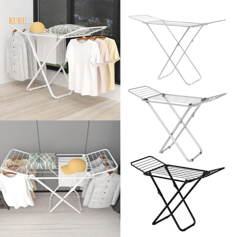 KU * อเนกประสงค์พับราวแขวนเสื้อผ้า Airer เหมาะสําหรับอุปกรณ์เสริมสําหรับความถี่ใช้อพาร์ทเมนต์ขนาดเล็