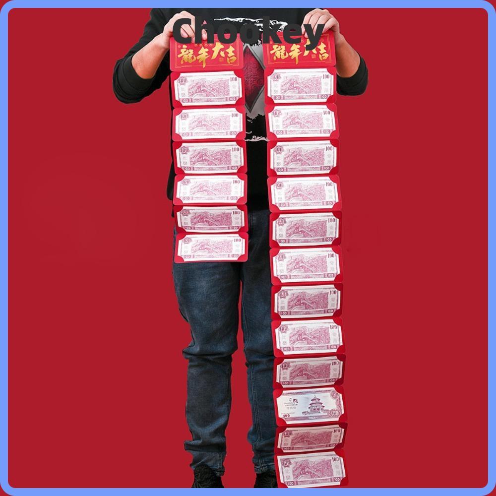 RODAROLA Best Wishes Blessing Bag, Year Money Envelope, 6 Slots 10 Slots Folding Red Envelope