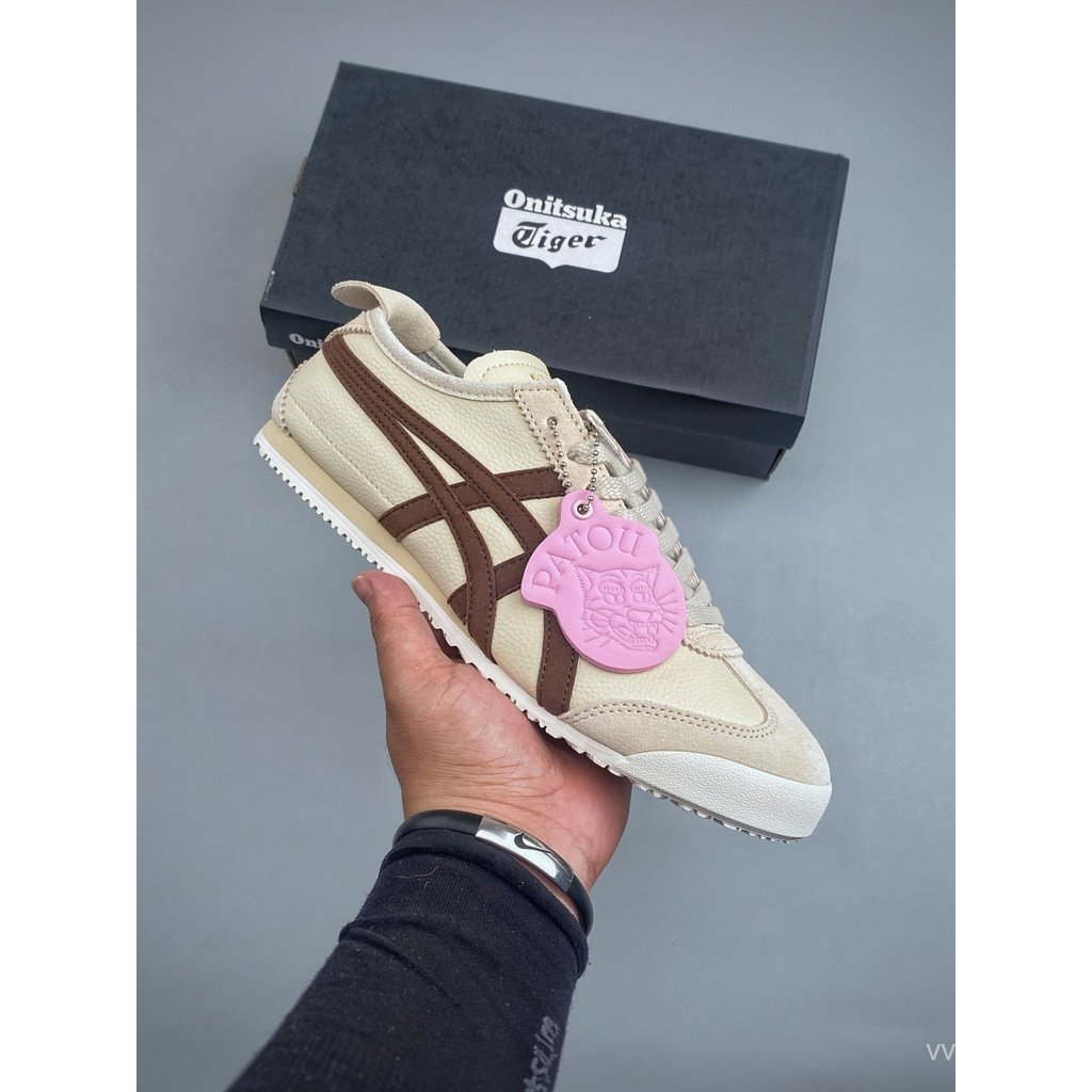 2026Asics Onitsuka Tiger รองเท้า/Onitsuka Tiger Mexico 66 รองเท้าผ้าใบรองเท้าผ้าใบเวอร์ชั่นเกาหลี Sc