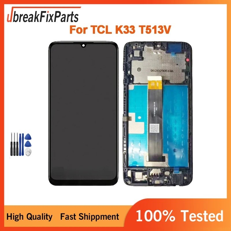 6.75 "สําหรับ TCL K33 T513V หน้าจอ LCD Touch Digitizer Assembly กรอบเปลี่ยน