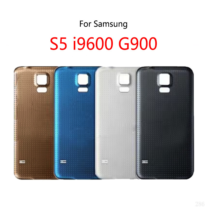 SAMSUNG ฝาหลังแบตเตอรี่สําหรับSamsung Galaxy S5 I9600 I9602 I9605 G900 G900F G900T G900S G9008 ฝาครอ