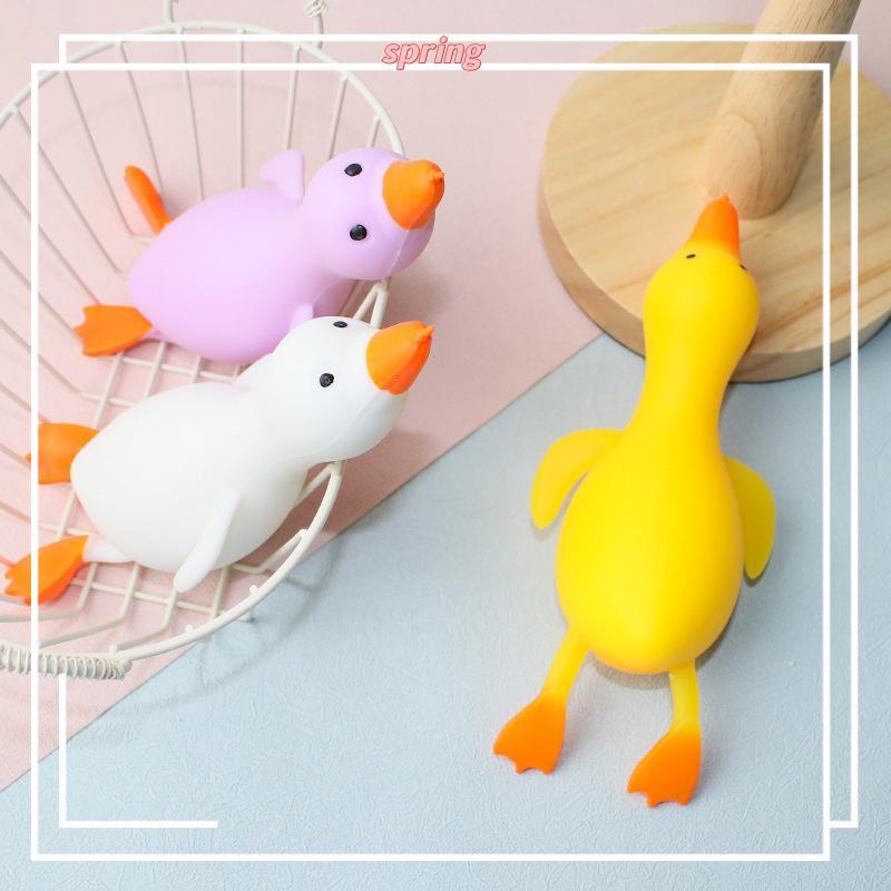 Springevenepickd Squeezable Yellow Duck Stress Reliever ของเล่นสําหรับเด็กและผู้ใหญ่ CCD