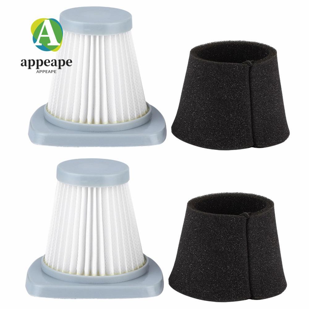 APPEAPE 2PCS เครื่องดูดฝุ่นกรอง,ฟองน้ํา ABS สีดํากรองเปลี่ยน,การออกแบบล้างทําความสะอาดได้ประสิทธิภาพ