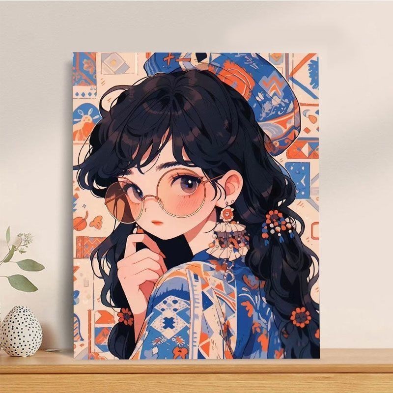 YOYO ART MO1 ภาพวาด YH1 40x50 ซม.Pea Daily หญิง diy สี bu หมายเลขแฟลชแฟลชแฟลช Jieband