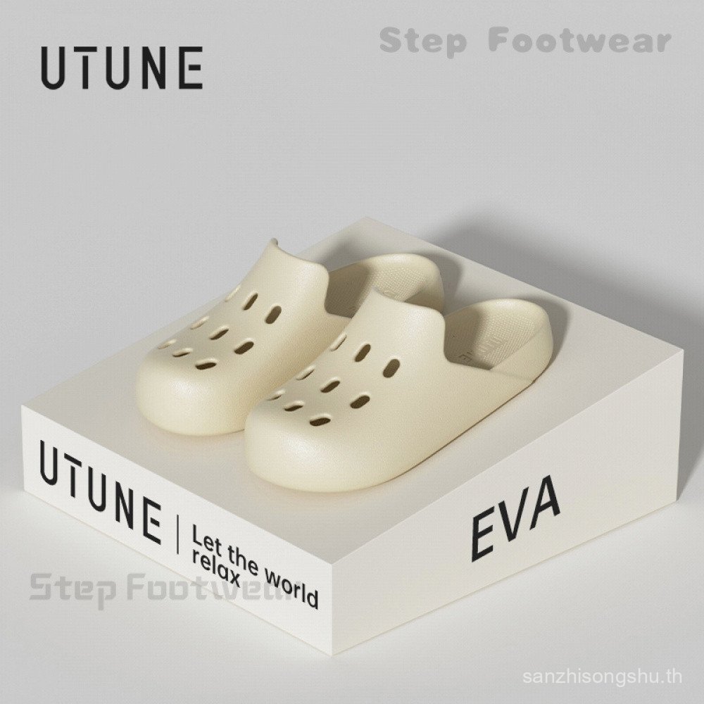 UTUNE ผู้หญิงรองเท้าแตะ Charms Mules รองเท้าแตะครึ่งแพลตฟอร์ม Anti-Slip ผู้หญิง EVA Ruber Clogs 6NCP
