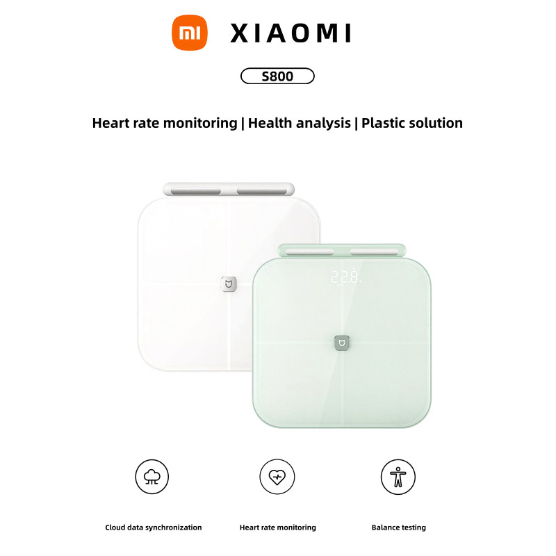 เครื่องชั่งองค์ประกอบร่างกาย Xiaomi Mijia S400 S400 Pro S800 เครื่องชั่งไขมันอัจฉริยะ เชื่อมต่อแอป M