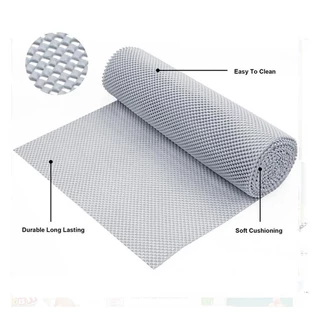 แผ่นกันลื่นอเนกประสงค์ PVC ยืดหยุ่น กันเปื้อน กันลื่น ขนาด 30x150 ซม. ใช้รองโต๊ะอาหาร ลิ้นชัก ห้องครัว มี 3 สีให้เลือก