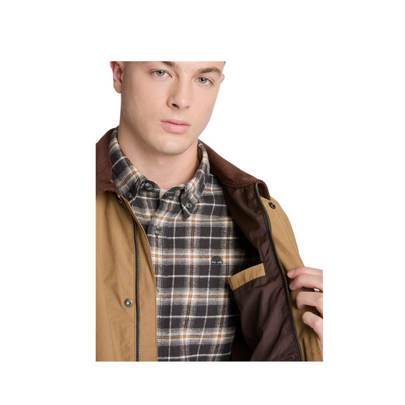 Timberland รุ่น Wenham เสื้อโค้ทกันน้ำสไตล์ฟิลด์ ผู้ชาย สีน้ำตาล — صورة 4