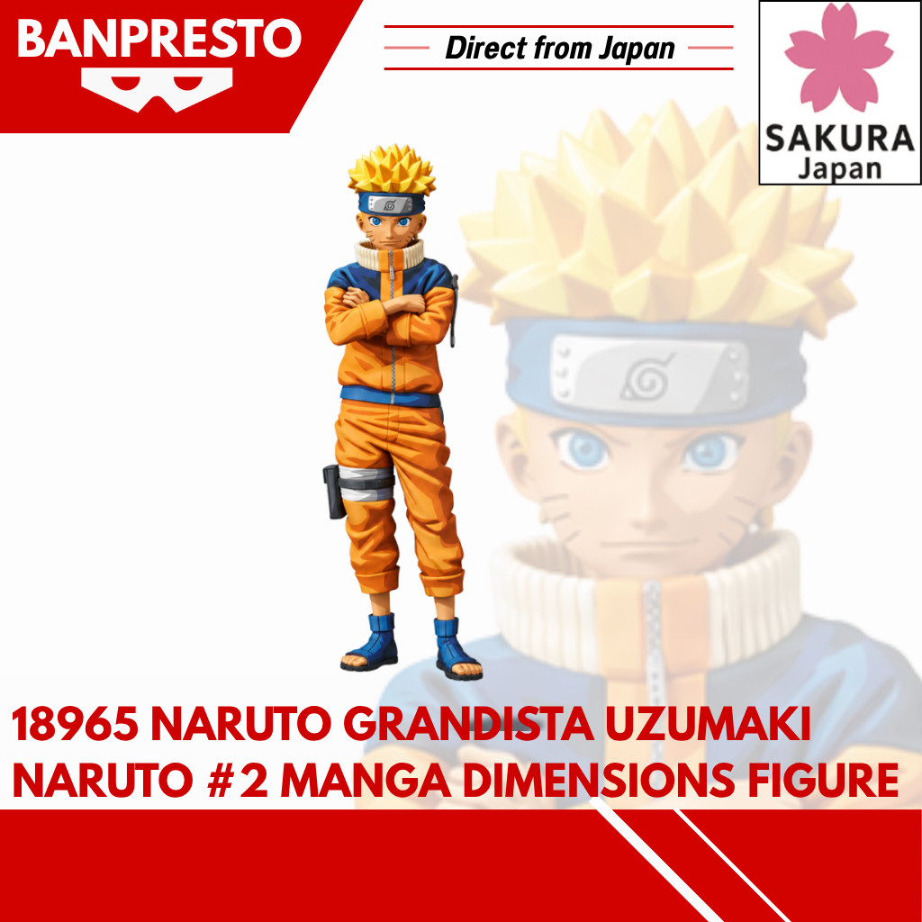 Banpresto 18965 Naruto Grandista Uzumaki Naruto #2 Manga Dimensions Figure