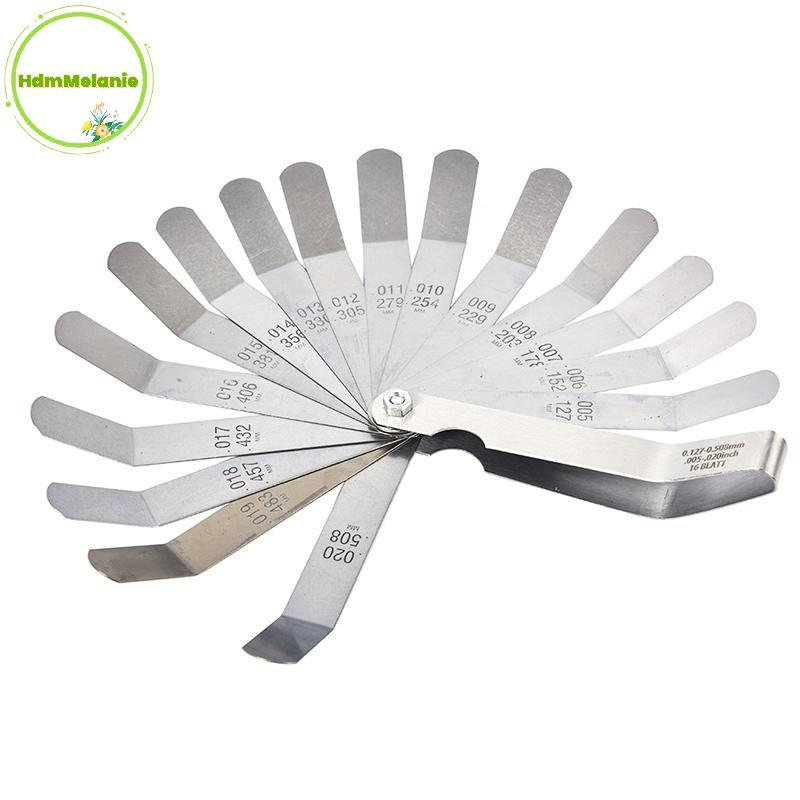 HDMM 16 des Feeler Gauge Metric Gap Filler 0.127-0.508mm Valve Gage Measurment TH