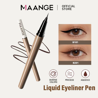 MAANGE อายไลเนอร์ชนิดน้ำ - เส้นบาง กันน้ำ ติดทนนาน 24 ชั่วโมง แห้งเร็ว และไม่เลอะเทอะ E01