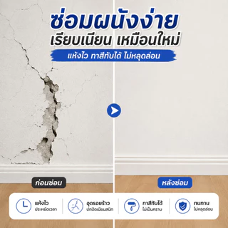 SKY ครีมซ่อมผนัง อุดรอยร้าว โป๊วผนัง ซ่อมรูตะปู ซ่อมปูนแตก แห้งไว 250 กรัม Wall Repair Paste
