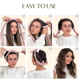โรลม้วนผมแบบไม่ใช้ความร้อน Heatless Curls ผ้านุ่มคล้ายกำมะหยี่ ไม่เจ็บหัว ได้ลอนผมธรรมชาติทนนาน ใหม่ล่าสุด