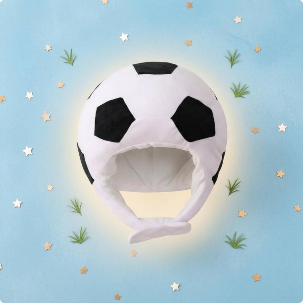 [zcins] Fuzzy Soccer Hat Cute Fuzzy Cartoon Headgear Long-Lasting Football Costume Hood for Sports D