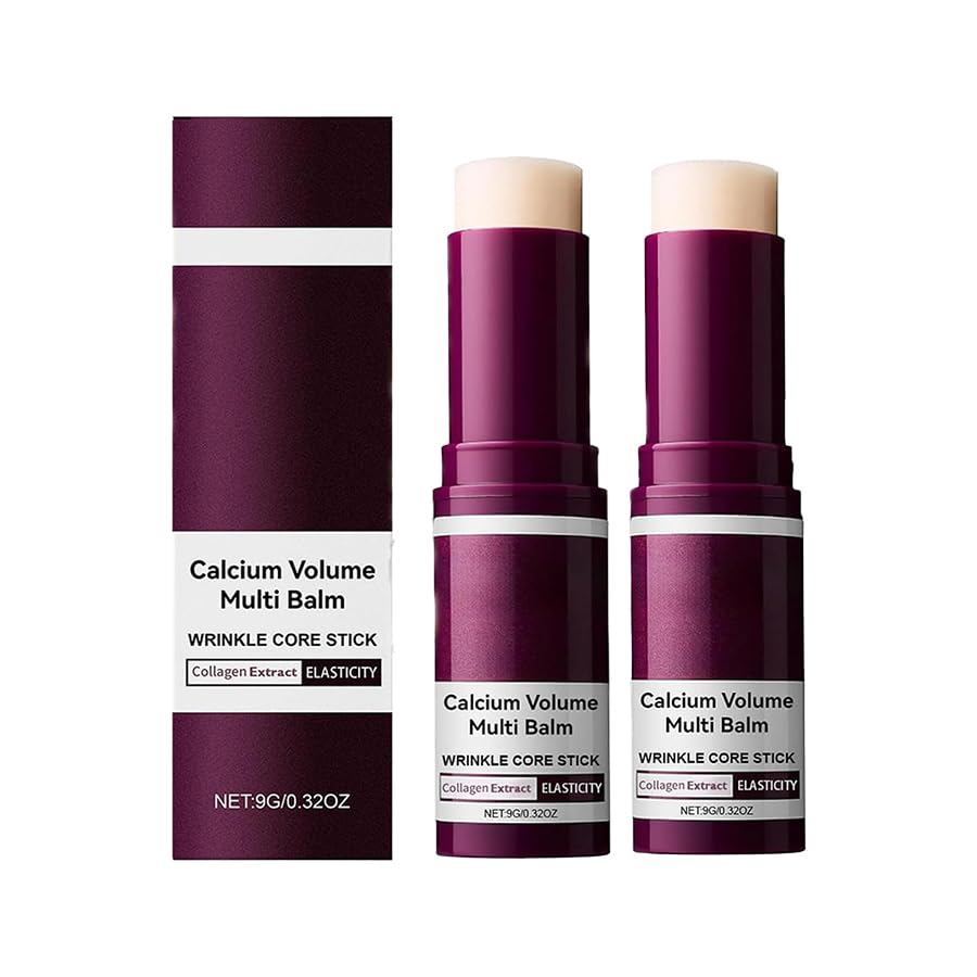 Calcium Volume Multi Balm, Wrinkle Core Stick, Collagen Moisturing Stick, Hydrating, Almond & Vitami