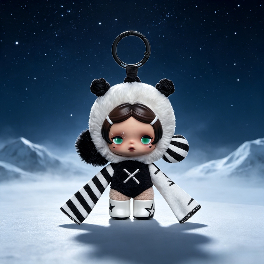 [ลับ] POPMART SKULLPANDA อย่าอยากอยากซีรีส์จี้ตุ๊กตาอินเทรนด์เล่นรูปตุ๊กตา