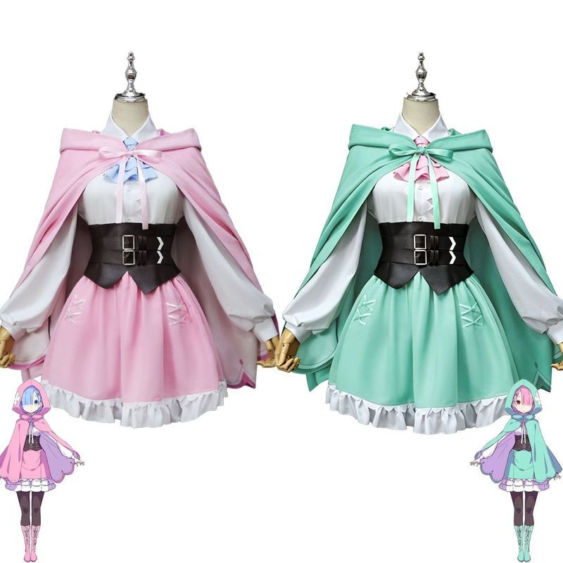 RE0: ชีวิตในโลกที่แตกต่างกันจาก Zero Season 4 คอสเพลย์ Rem & Ram คอสเพลย์เครื่องแต่งกายชุดมายากล