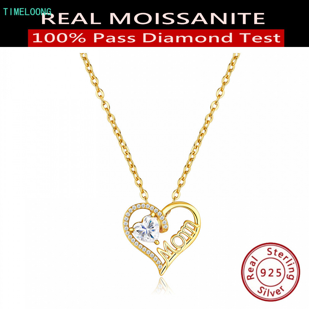 หัวใจจริง Moissanite สร้อยคอ GRA ใบรับรอง 7*7 มม.เพชรจี้สร้อยคอ S925 เงินสเตอร์ลิงสําหรับผู้หญิงหมั้