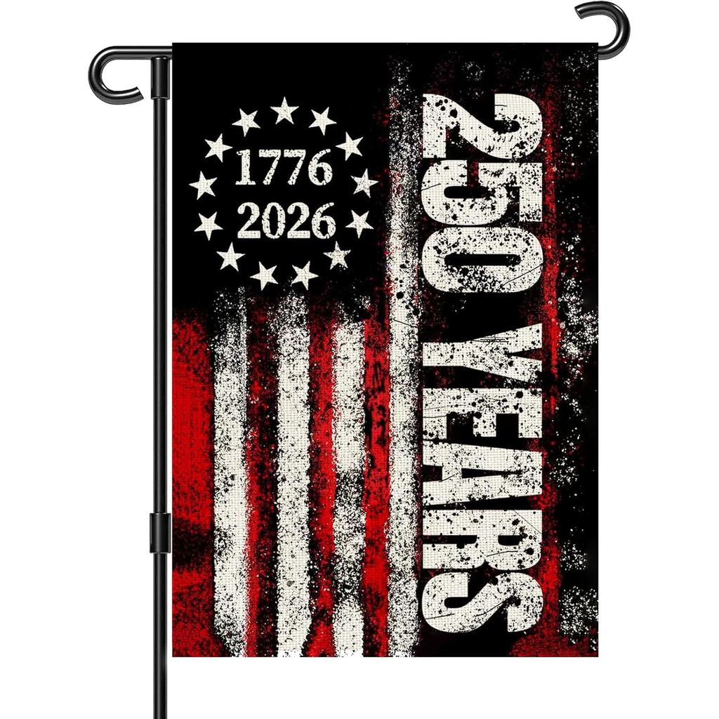 250ครบรอบUsa Garden Flagsสําหรับด้านนอก,250 Anniversary USA Flag 1776-2026 Semiquinental Commemorati