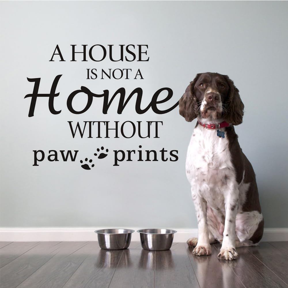 A House คือ NOTA บ้านไม่มี Paw พิมพ์, สุนัขน่ารัก Wall Decal คําคมตัวอักษรไวนิล Art สติกเกอร์ตกแต่งบ