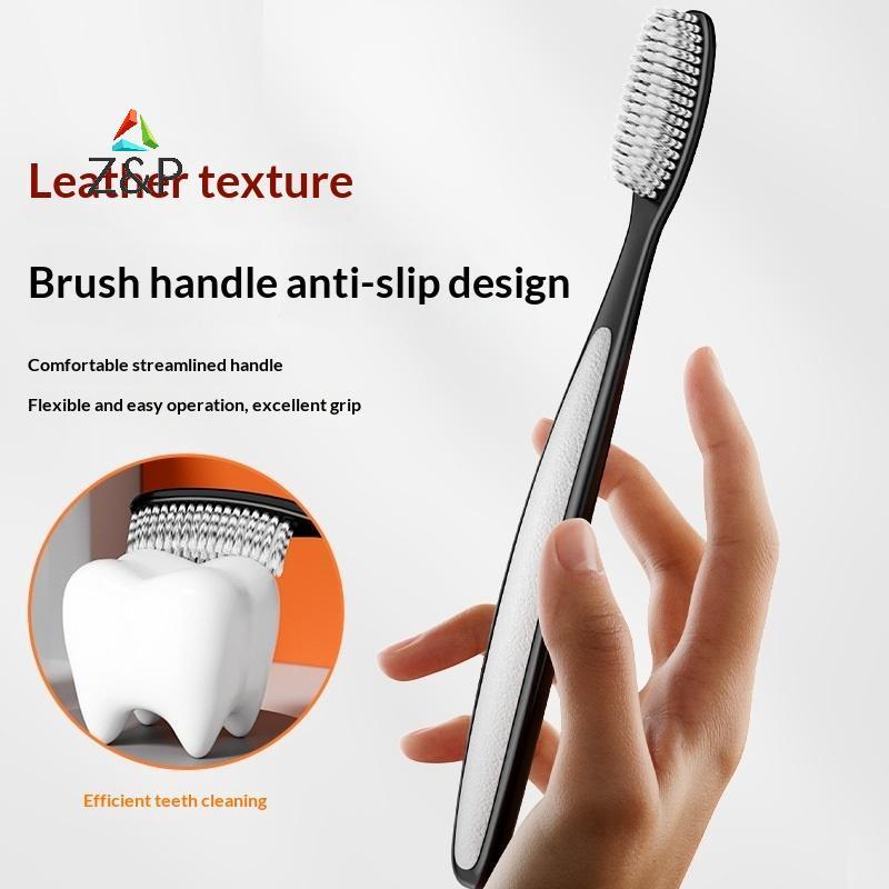 Z&P 1/3/4 ชิ้นผสมสียาวแปรงสีฟันหัวใหญ่ Hard Bristle Tartar Removal สําหรับผู้ใหญ่ Daily Oral Care CO