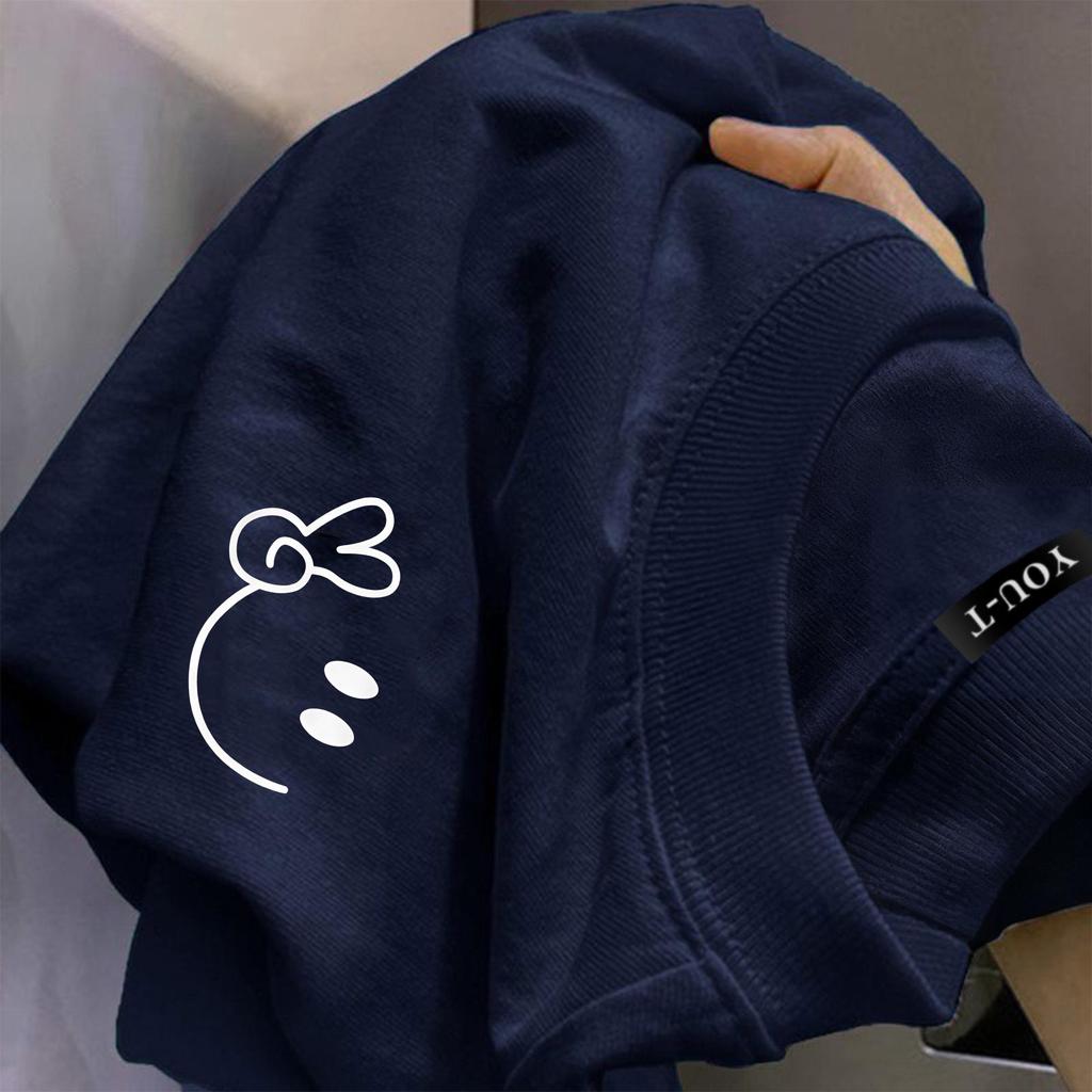 UT shop เสื้อยืดผ้าคอตตอน 100% “Smiley face yay” ทรง Oversize คอกลม แขนสั้น ผ้านุ่มสบาย ใส่ได้ทุกวัน ฤดูร้อน ไซส์ S-3XL