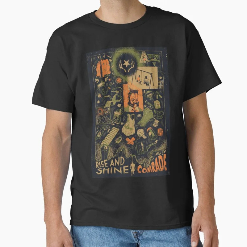 1028 เสื้อยืดลายกราฟิกสุดน่ารักสำหรับแฟนเพลงและวิดีโอเกม Disco Elysium RPG ไซส์ใหญ่สำหรับผู้ชาย