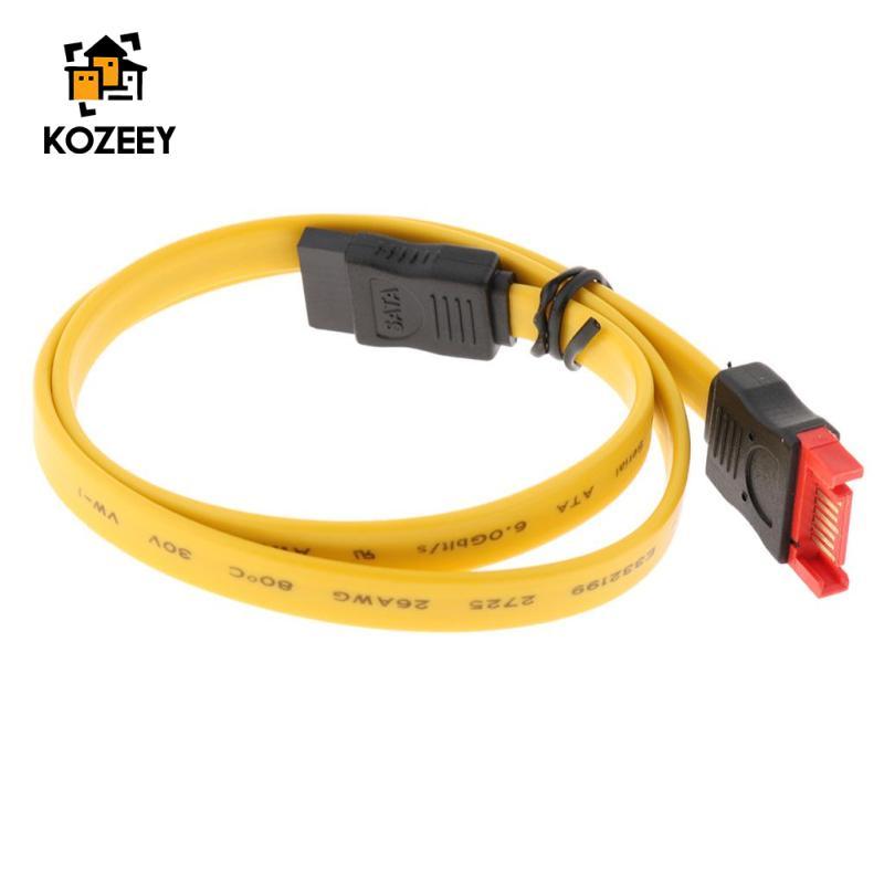 [KOZEEY] สาย SATA III, SATA III 7 Pin Male to 7 Pin Female Extension Cable (สีแดง)