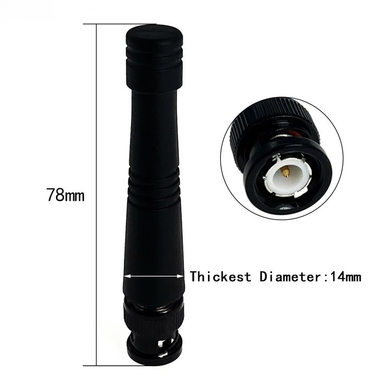 1 PC 433Mhz 470Mhz 2.4 Ghz เสาอากาศ BNC ชาย 78 มม.ตรง Rod Transceiver Aerial ใหม่