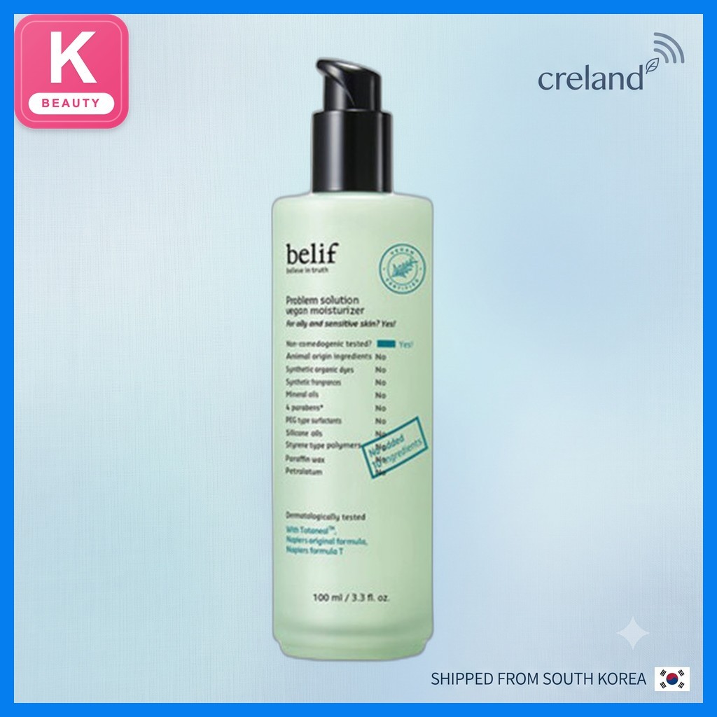 [Belif] Problem solution Vegan Moisturizer 100ml / Korean Moisturizer / สูตรมังสวิรัติ / ของแท้ 100%