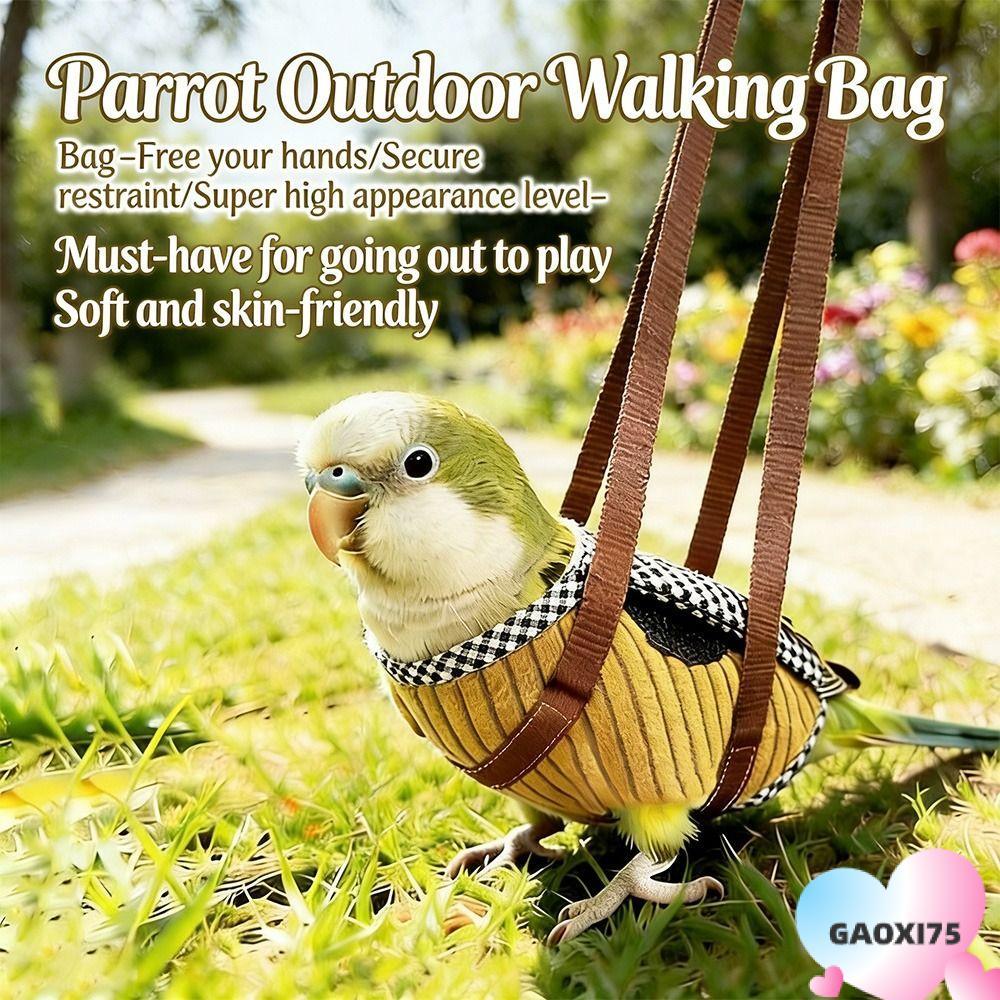 GAOXI75 Bird Bag, Anti Escape Portable Parrot Vest Carrier, สายปรับได้ Breathable Bird Travel Bag Bu