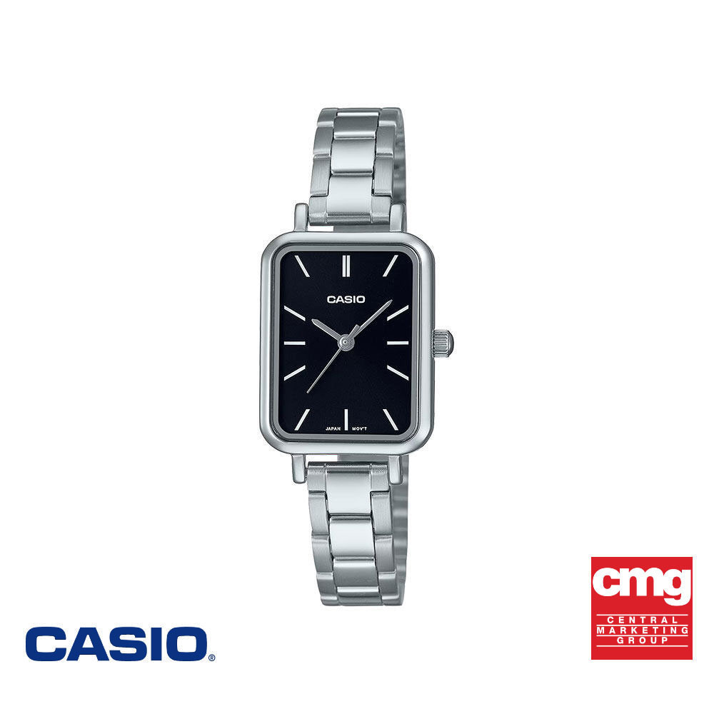 CASIO นาฬิกาข้อมือ CASIO รุ่น LTP-V009D-1EUDF วัสดุสเตนเลสสตีล สีดำ