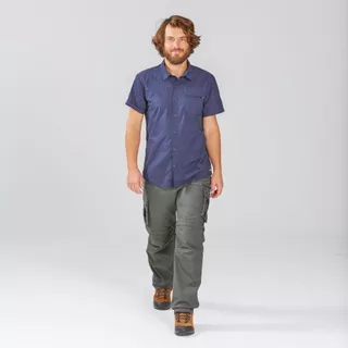 Decathlon Men’S Convertible Travel Trekking Cargo Trousers กางเกงทรงคาร์โก้ถอดขาได้ด้วยซิปผู้ชาย รุ่น Travel 500 - Green