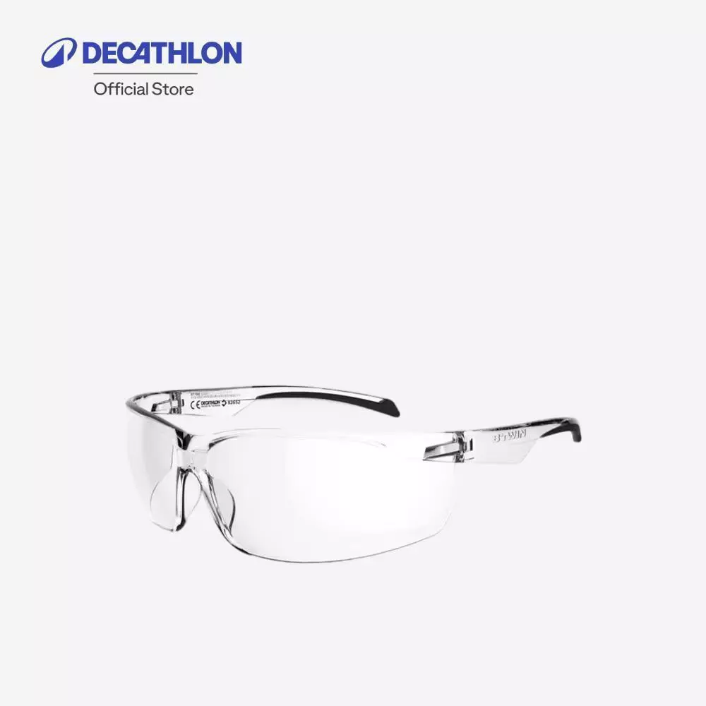 Decathlon Adult'S Transparent Cycling Sunglasses แว่นตาใส่ปั่นจักรยานผู้ใหญ่ เลนส์ใสประเภท 0 สำหรับ รุ่น Sg 50 - White