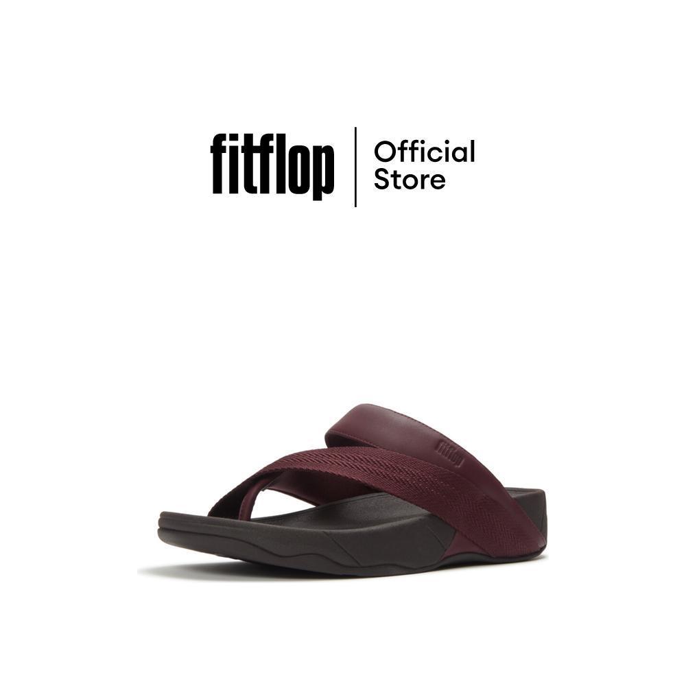FITFLOP SLING LEATHER/WEBBING T/P รองเท้าแตะแบบหูหนีบผู้ชาย รุ่น A5T-D69 สี RED