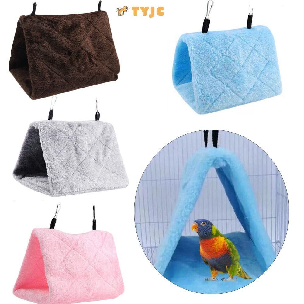 TYJC เต็นท์นกแก้ว Sleep Happy Bird Hut ของเล่นตุ๊กตาสามเหลี่ยม Nest