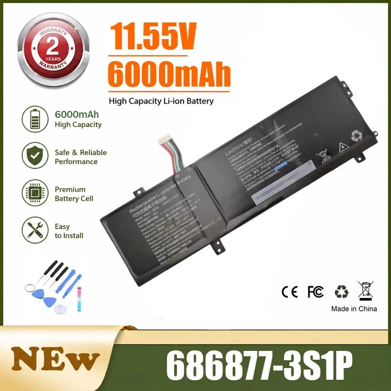 70Wh 686877-3S1P 628467-3S1P แบตเตอรี่แล็ปท็อปสําหรับ Metaphyuni MetawiseBook 03 สําหรับ Metaphyuni 