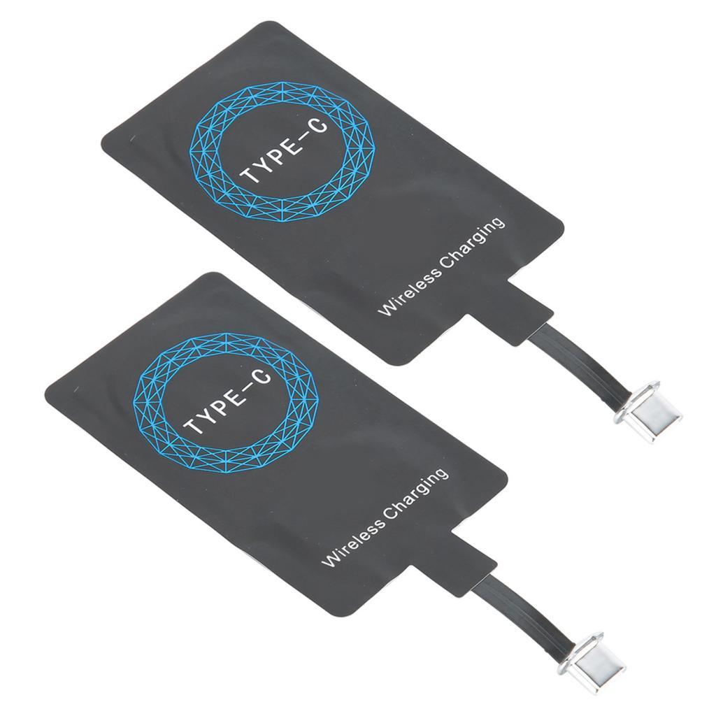 Yosoo Health Gear Type C Wireless Charger Receiver 2PCS Self กาวซิลิโคนออกแบบ Universal Compatiility