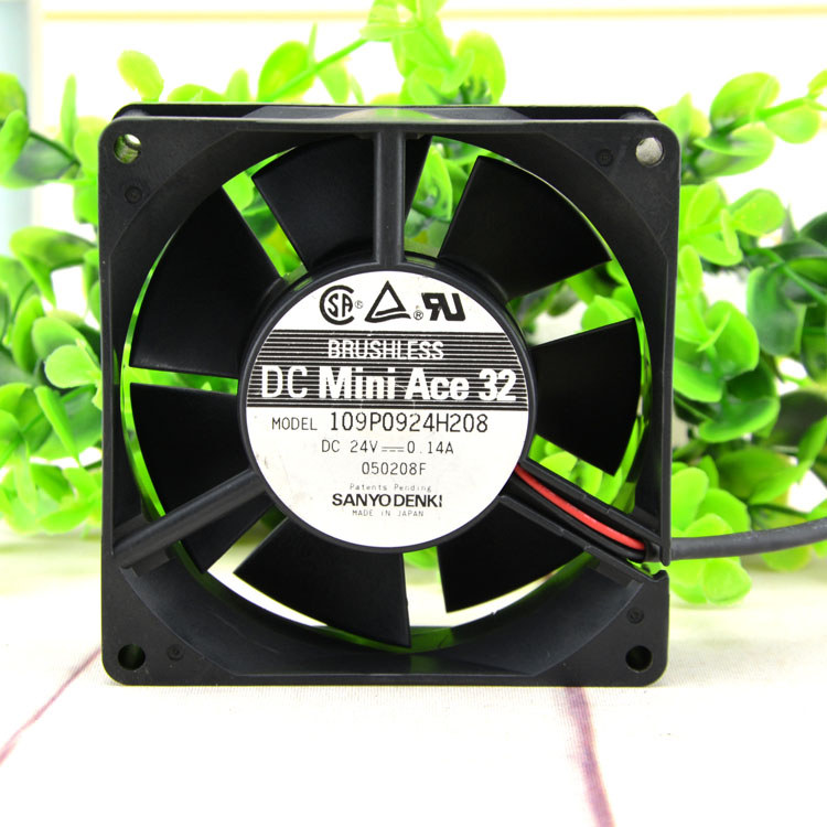 Sanyo 109P0924H208 9 ซม.9032 24V 0.14A พัดลมอินเวอร์เตอร์เงียบพิเศษ 3 สาย