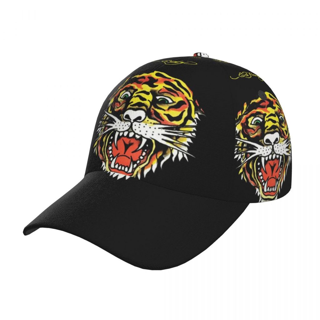 พร้อมสต็อก Ed Hardy (2) แฟชั่นโค้ง Brim เบสบอลหมวก Simple Casual Street Dance หมวก All-Match หมวกกัน