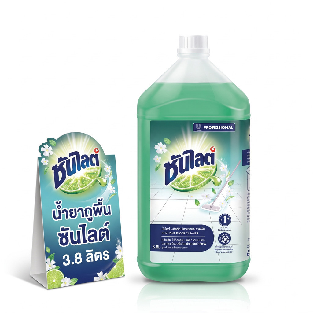 (1 แกลลอน) ซันไลต์ น้ำยา ถูพื้น ขนาด 3.8 ลิตร (3800 มล.)
