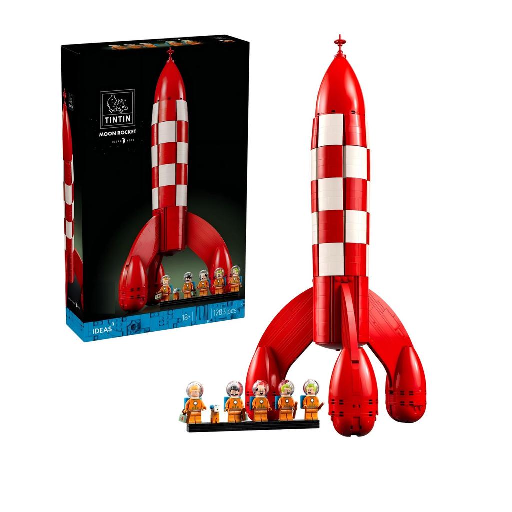 Creative อินเทรนด์เล่น Tintin ผจญภัย Tintin Tintin Moon Rocket 21367 ประกอบรูปของเล่นของขวัญเครื่องป