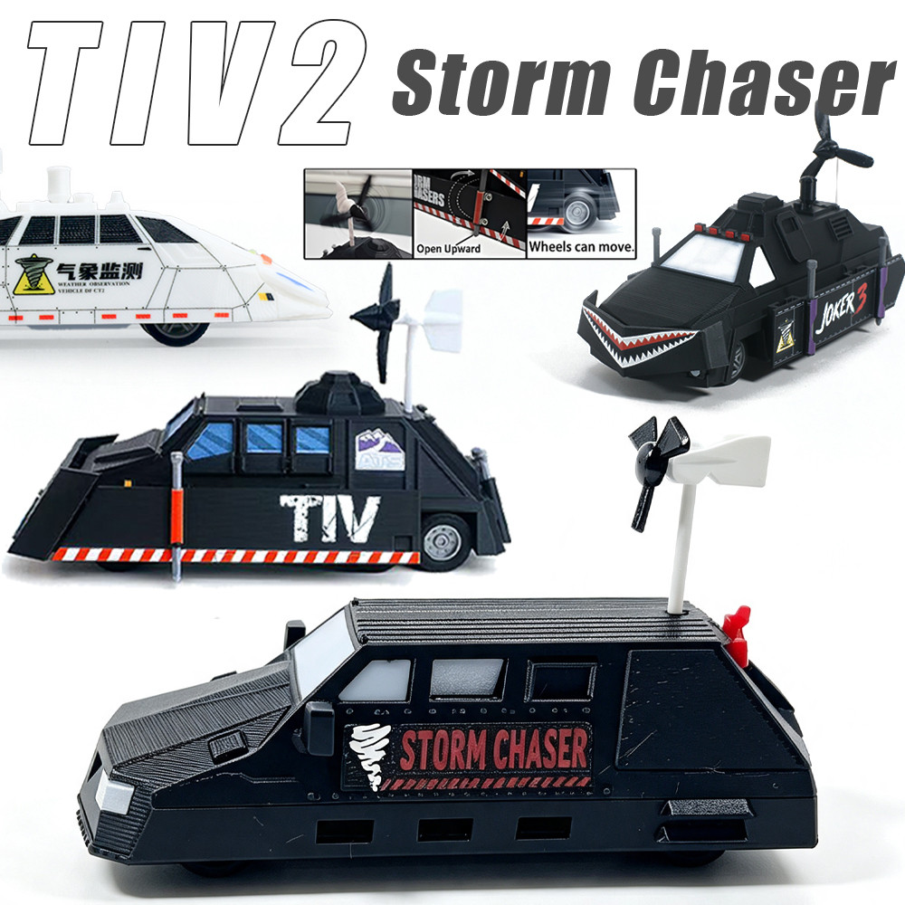 3D พิมพ์ TIV1 TIV2 Storm Chaser รถ Tornado Intercept ยานพาหนะงานอดิเรกคอลเลกชันของขวัญสําหรับวัยรุ่น