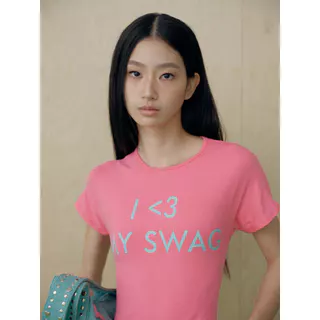 Piccoro- I <3 MY SWAG tie-back tee เสื้อยืดสกรีนคำผูกหลัง
