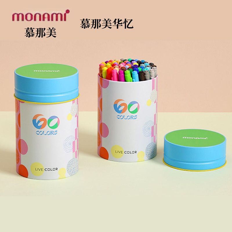 Monami Monami 60-สีปากกาสีน้ําสองหัว Monami LIVE สีน้ําปากกาภาพวาดเครื่องหมายคู่มือ v