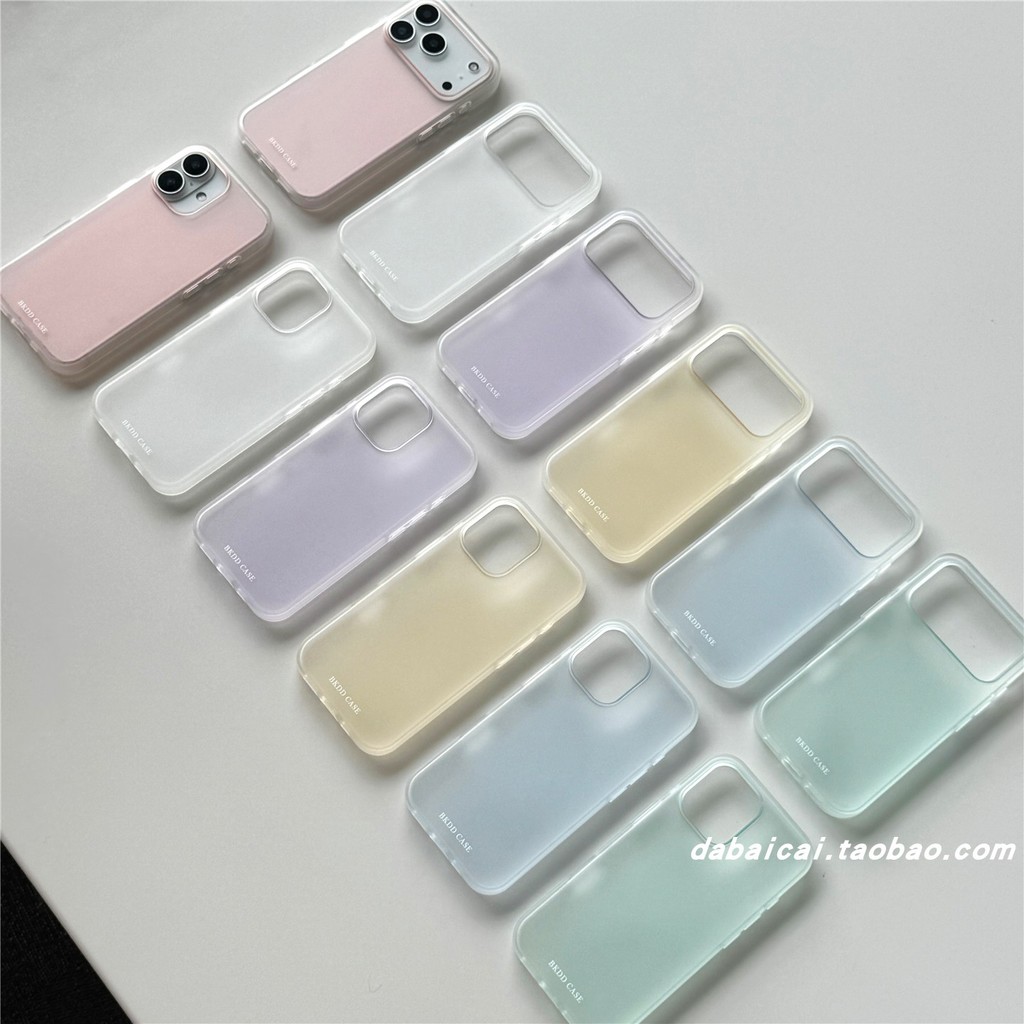 Minimalist น่ารัก Ins ร้อนเกาหลีผิว Texture Candy สี Dopamine เคสโทรศัพท์สําหรับ iPhone 17 16 15 14 13 12 11 Pro Max X XS XR 7Plus กันกระแทกกลับ Cove